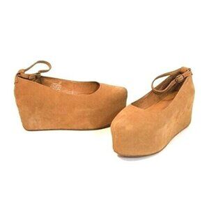 Jeffrey Campbell Beebee Tan Nubuck Platform Shoes Size US  9